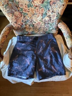 EUC Faherty Navy Board Shorts Size 32